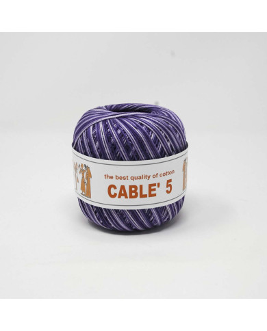COTONE CABLE ISPE N. 5 (50 G.) SFUMATO 117 VIOLA