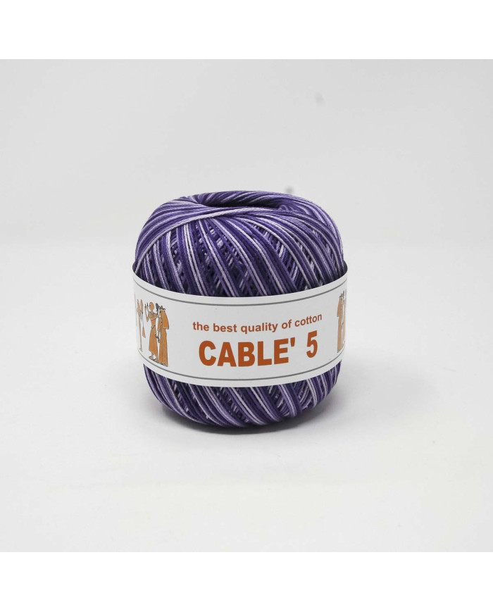 COTONE CABLE ISPE N. 5 (50 G.) SFUMATO 117 VIOLA