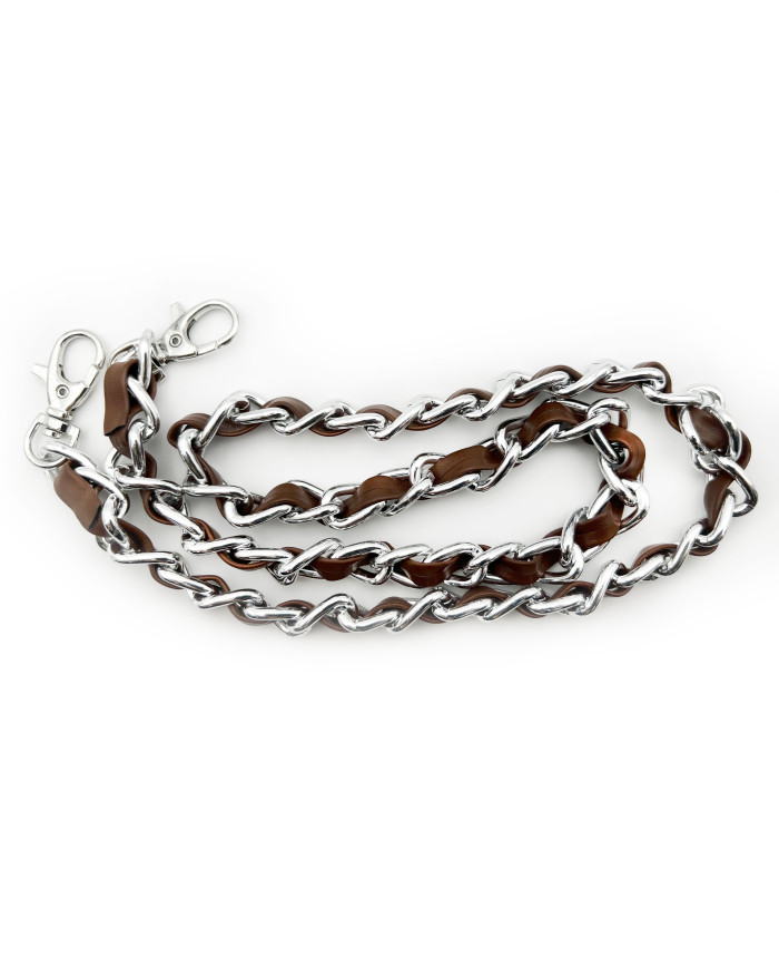 CATENA CON PROFILO 75 CM C.2 MARRONE