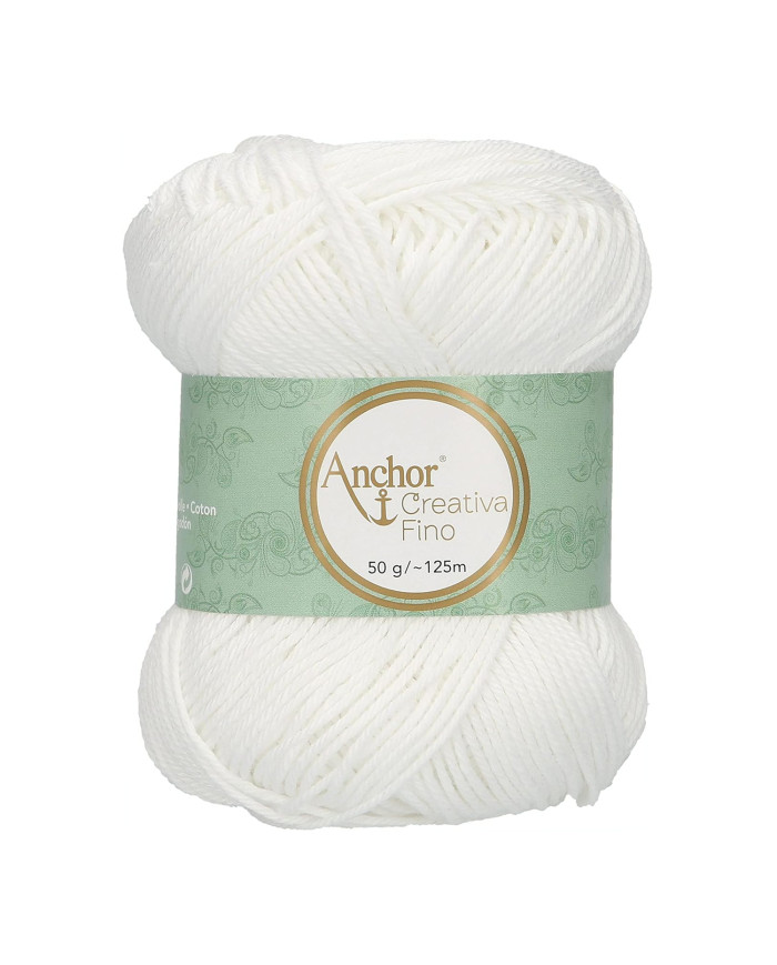 FILATO ANCHOR CREATIVA FINO 50G.1331 BIANCO