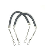 MANICI BORSA MA133 CON CATENA E MOSCHETTONI SILVER