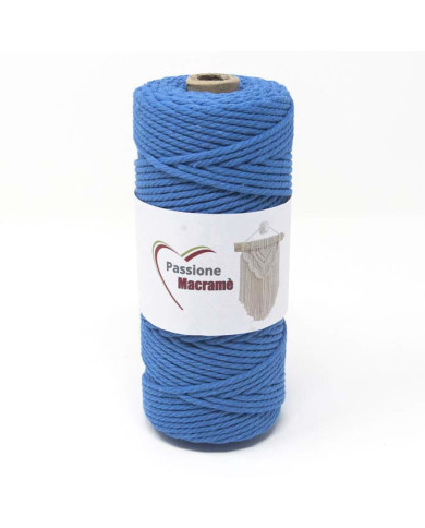 CORDINO MACRAMÈ MM 3 COL 44 AZZURRO