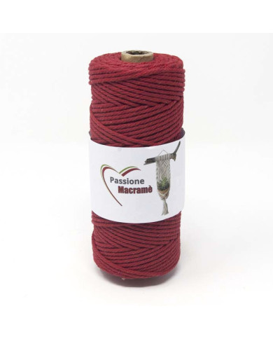 CORDINO MACRAMÈ MM 3 COL 7 ROSSO