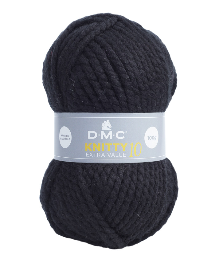 FILATO DMC KNITTY10 100 GR. COL 965 NERO