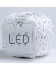 FILATO LED GPTEX (GOM X 50G.) COL 65 BIANCO MULTIC