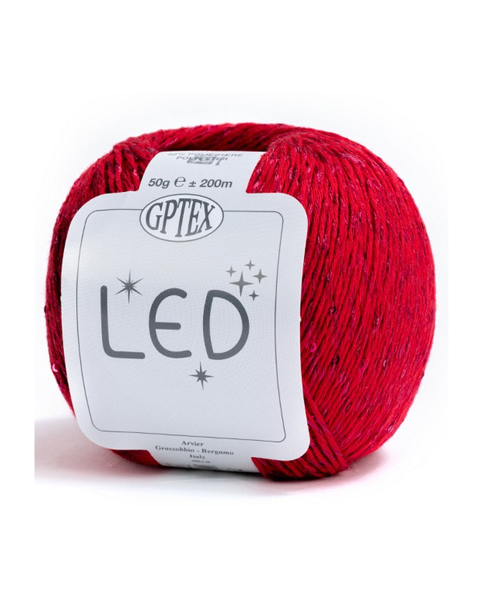 FILATO LED GPTEX (GOM X 50G.) COL 57 ROSSO