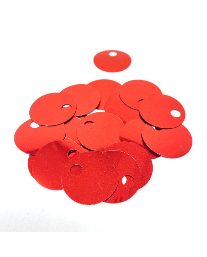 PAILLETTES MM 25 COL 6 ROSSO (1 SCATOLA)