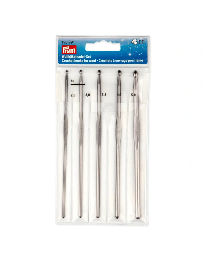 UNCINETTI PER LANA SET ALLUMINIO BRU 2,5 - 5,00 MM