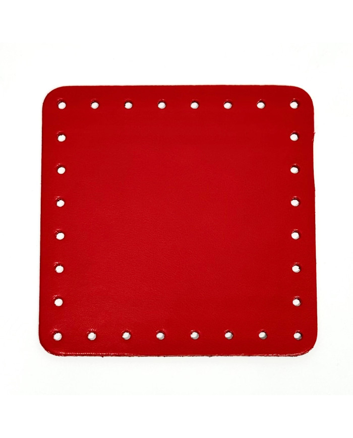 FONDO QUADRATO PER BORSA CM 12 X 12 ROSSO