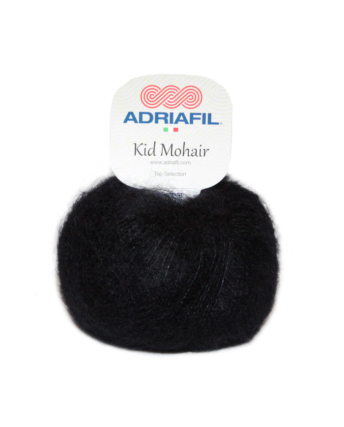 FILATO KID MOHAIR ADRIAFIL (GOM 25 G.) 01 NERO