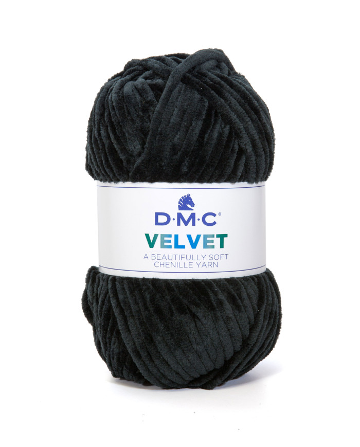 FILATO DMC VELVET 100 G COL 010 NERO