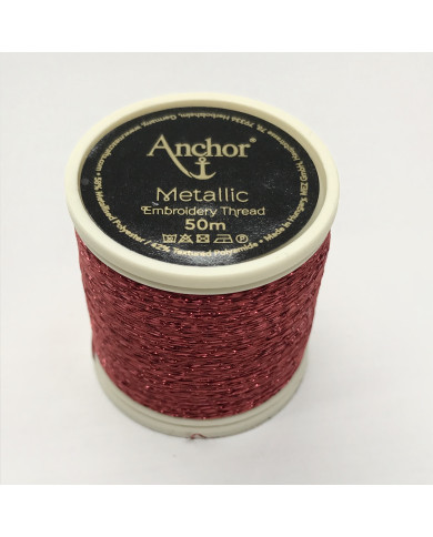 ANCHOR METALLIC (ROCCHETTO MT.50) COL 318 ROSSO