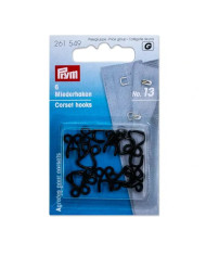 GANCI ED OCCHIELLI N.13 PER BUSTI (6 GANCI) NERO