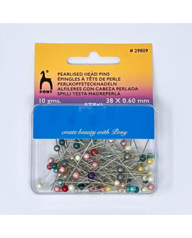 SPILLI TESTA MADREPERLA PONY (SC 10 GR) COLORI ASS