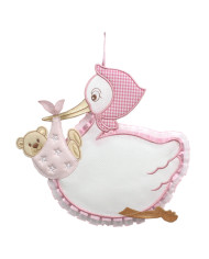 FIOCCO NASCITA BM CIGOGNA CM 25 X 35 COL 05 ROSA