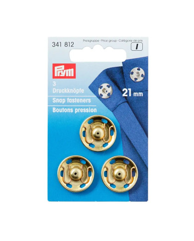 BOTTONI AUTOMATICI ORO MM 21 (CT 3PZ)