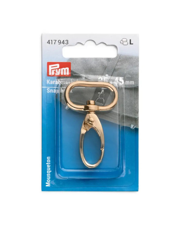 GANCIO C.MOSCHETTONE 25X45 MM ORO 1 PZ