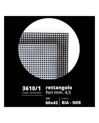 RETE PER BORSA CM 60 X 42 - FORO MM 4,5 COL 5 NERO