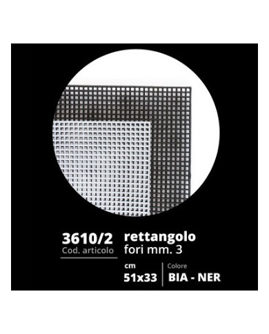 RETE PER BORSA CM 51 X 33 - FORO MM 3,0 COL 2 B.CO