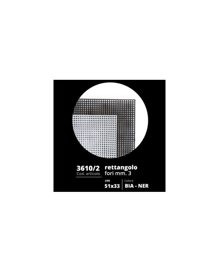 RETE PER BORSA CM 51 X 33 - FORO MM 3,0 COL 5 NERO
