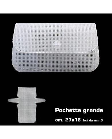 RETE PER BORSA CM 27 X 16 X 7 CROCE COL 2 BIANCO