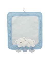 FIOCCO NASCITA BM QUADRETTO ORSI COL 07 AZZURRO