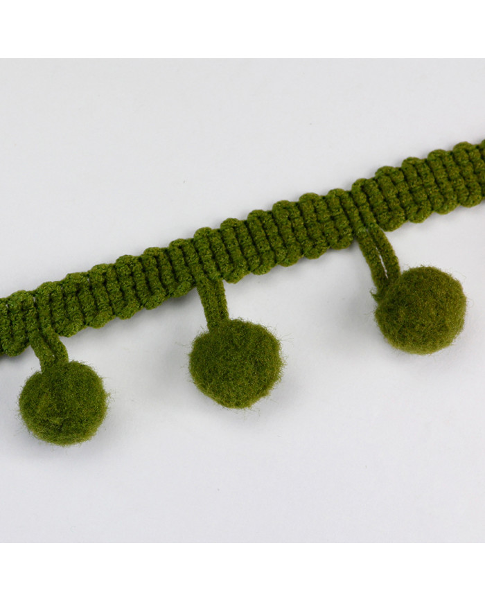 BORDURA POM PON COL 55 VERDE MILITARE