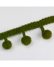 BORDURA POM PON COL 55 VERDE MILITARE
