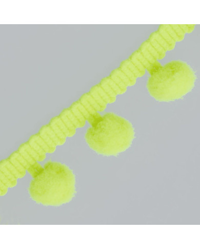 BORDURA POM PON COL 229 GIALLO FLUO