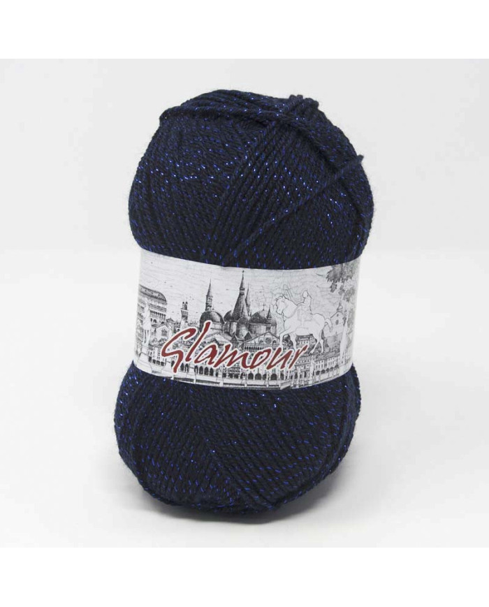 FILATO ISPE GLAMOUR (GOM X 100G.) COL 008 BLU SC.