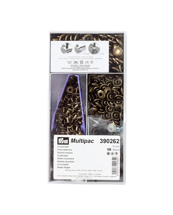 BOTTONI A PRESSIONE ANORAK 15 MM OTT.ANT. (100 PZ)