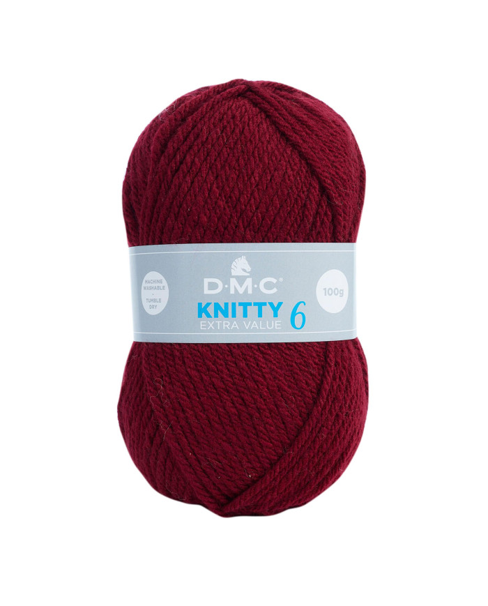 FILATO DMC KNITTY 6 100 GR. COL 841 BORDEAUX