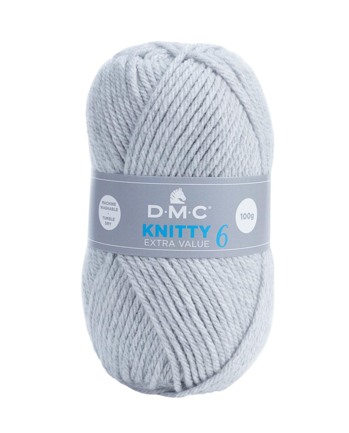 FILATO DMC KNITTY 6 100 GR. COL 814 GRIGIO CHIARO