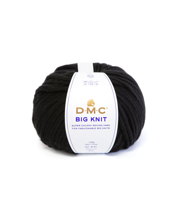 FILATO DMC BIG KNIT 200 GR COL 105 NERO