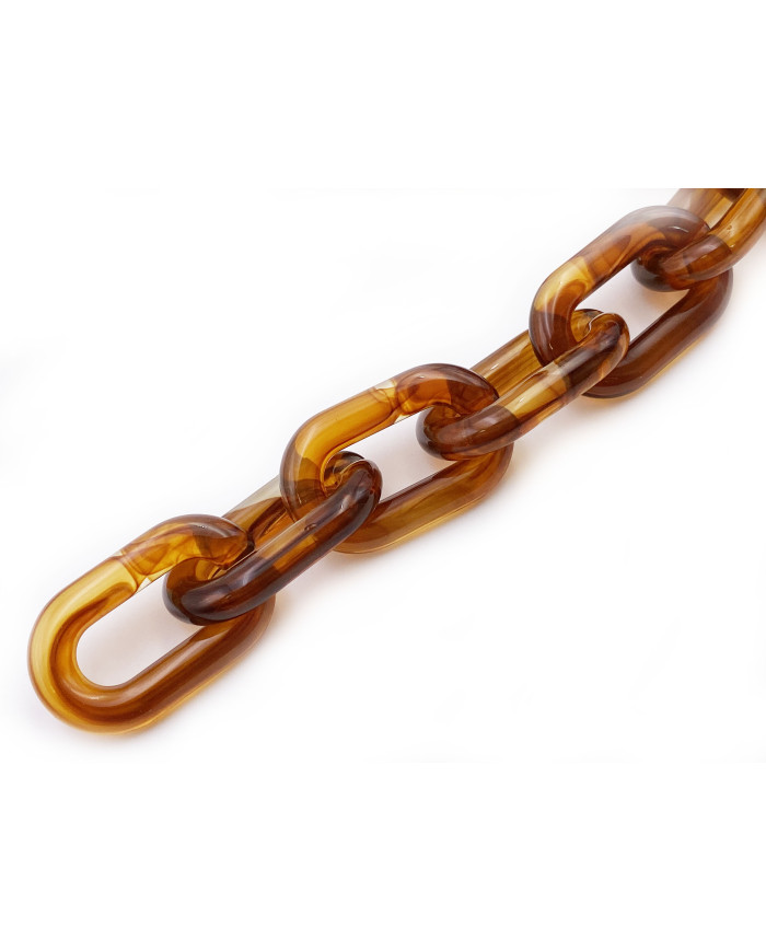 CATENA PER BORSE 726 (1 M.) RESINA, 2,5 CM MARRONE