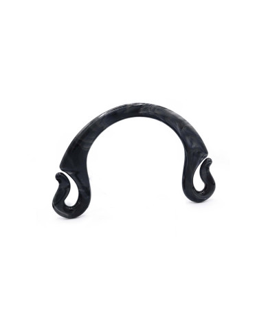 MANICI MEZZALUNA ASOLA NERO MARMORIZZATO