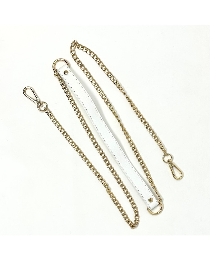 MANICO TRACOLLA MA144 CM 60 GOLD BIANCO