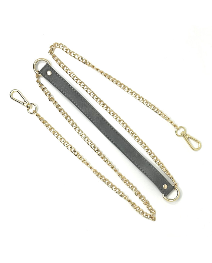 MANICO TRACOLLA MA144 CM 60 GOLD GRIGIO