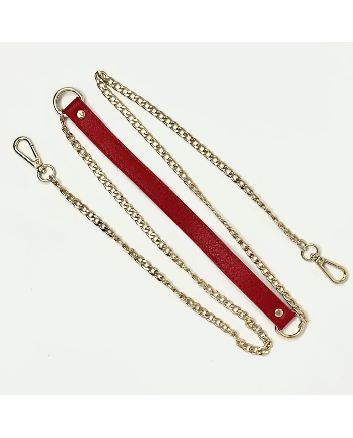 MANICO TRACOLLA MA144 CM 60 GOLD ROSSO