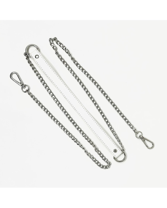 MANICO TRACOLLA MA144 CM 60 SILVER BIANCO