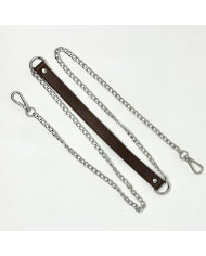 MANICO TRACOLLA MA144 CM 60 SILVER MARRONE