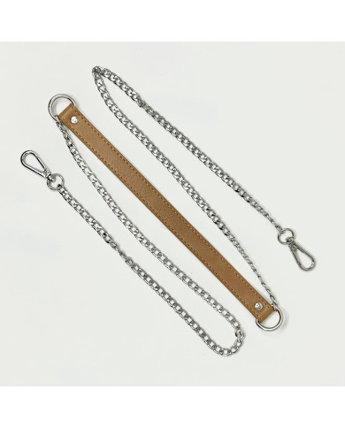 MANICO TRACOLLA MA144 CM 60 SILVER NOCCIOLA