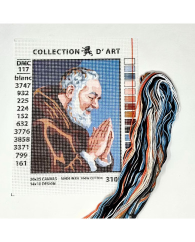 KIT MEZZOPUNTO CDA CM 20 X 25 PADRE PIO PREGHIERA