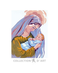 KIT MEZZOPUNTO CDA CM 20 X 25 MADONNA BAMBINELLO