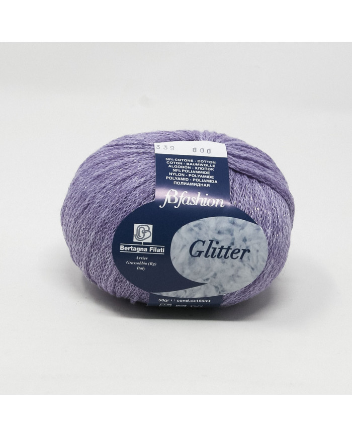FILATO GLITTER BERTAGNA 50 G. COL. 339 LILLA