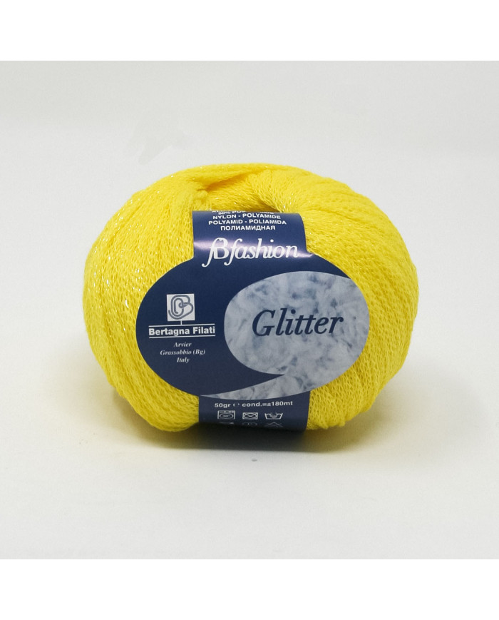 FILATO GLITTER BERTAGNA 50 G. COL. 054 GIALLO