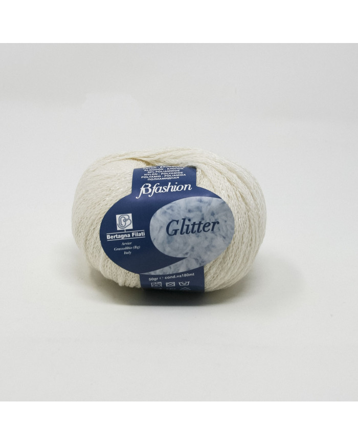 FILATO GLITTER BERTAGNA 50 G. COL. 911 PANNA