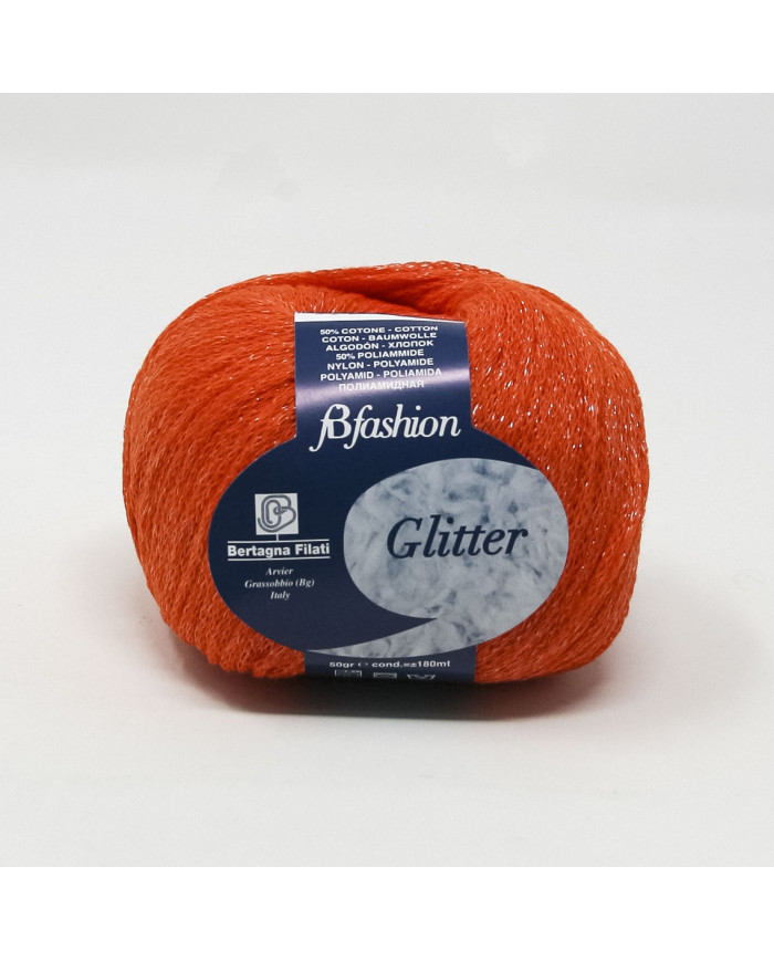 FILATO GLITTER BERTAGNA 50 G. COL. 920 ARANCIO