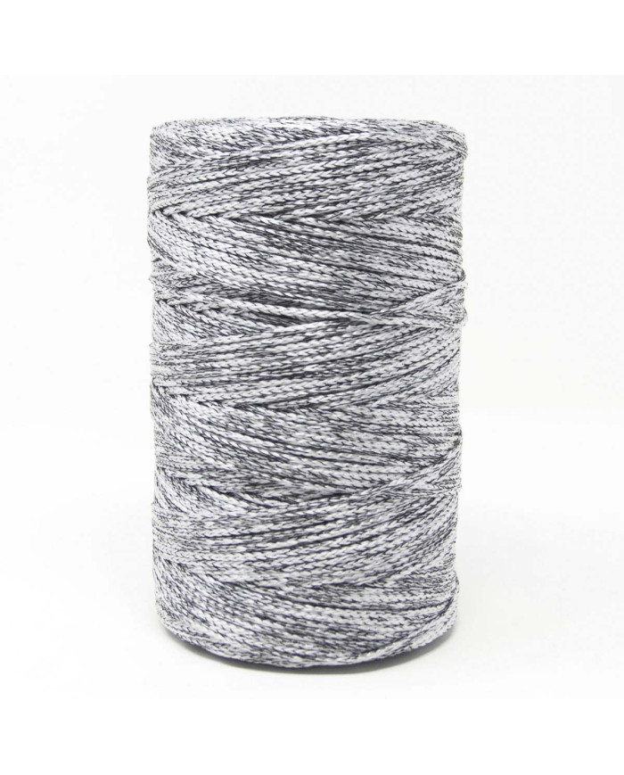 CORDINO ITALICO (500 G) COL 49 BIANCO / LAME NERO