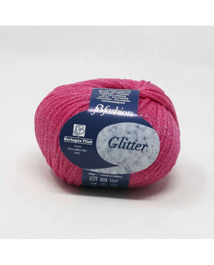 FILATO GLITTER BERTAGNA 50 G. COL.033 ROSA INTENSO